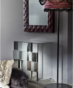 Kare Design Illusion Big Lipasto, Yöpöytä 4 Laatikkoa -Huonekalu kauppa komoda illusion 74x79 cm szklana 10