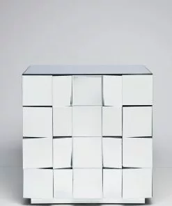 Kare Design Illusion Big Lipasto, Yöpöytä 4 Laatikkoa -Huonekalu kauppa komoda illusion 74x79 cm szklana 5