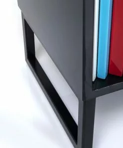 Kare Design Concertina Senkki, Sivupöytä - Colore, Monivärinen 186x74cm -Huonekalu kauppa komoda kolorowa z szufladami i drzwiami mdf 186 cm podstawa czarna stalowa 11