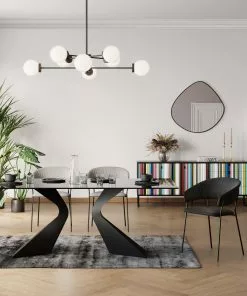 Kare Design Concertina Senkki, Sivupöytä - Colore, Monivärinen 186x74cm -Huonekalu kauppa komoda kolorowa z szufladami i drzwiami mdf 186 cm podstawa czarna stalowa 14 scaled