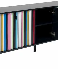 Kare Design Concertina Senkki, Sivupöytä - Colore, Monivärinen 186x74cm -Huonekalu kauppa komoda kolorowa z szufladami i drzwiami mdf 186 cm podstawa czarna stalowa 5