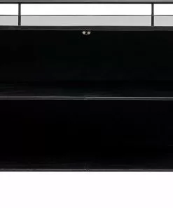 Kare Design Fence Senkki, Sivupöytä 120x70cm -Huonekalu kauppa komoda loft ze szklanym blatem czarna 120x70 cm 4