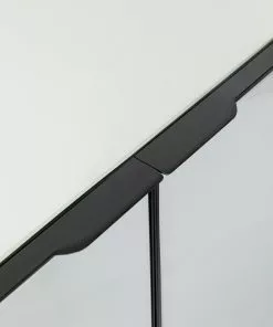 Kare Design Soran Senkki, Sivupöytä - Musta 160x45cm -Huonekalu kauppa komoda lustrzana 4 drzwiowa nogi czarne 160x80 cm 7