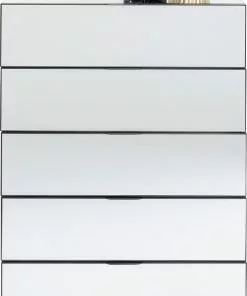 Kare Design Soran Lipasto 5 Laatikkkoa - Musta, 65x114cm -Huonekalu kauppa komoda lustrzana z 5 szufladami nogi czarne 65x114 cm 6