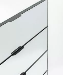 Kare Design Soran Lipasto 5 Laatikkkoa - Musta, 65x114cm -Huonekalu kauppa komoda lustrzana z 5 szufladami nogi czarne 65x114 cm 7