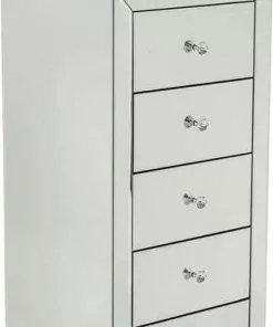 Kare Design Luxury Korkea Lipasto, 5 Laatikkoa -Huonekalu kauppa komoda luxury 49x110 cm lustrzana 5