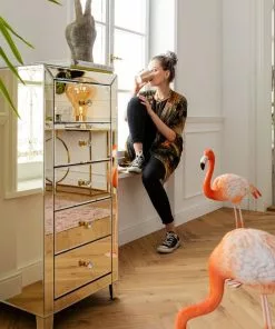 Kare Design Luxury Champagne Korkea Lipasto, 5 Laatikkoa -Huonekalu kauppa komoda luxury gold 5 49x110 cm szampanska 14