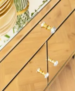 Kare Design Luxury Gold Lipasto, 2 Ovea, 1 Laatikko -Huonekalu kauppa komoda luxury gold 71x76 cm szampanska 14