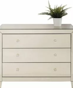 Kare Design Luxury Champagne Lipasto, 3 Laatikkoa -Huonekalu kauppa komoda luxury gold 91x75 cm szampanska 3