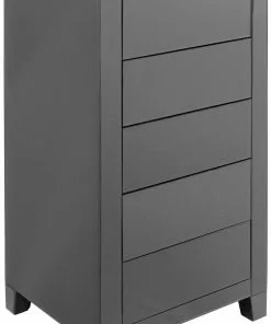 Kare Design Luxury Push Korkea Lipasto 5 Laatikkoa, Harmaa -Huonekalu kauppa komoda luxury push 49x110 cm szara 2