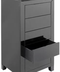 Kare Design Luxury Push Korkea Lipasto 5 Laatikkoa, Harmaa -Huonekalu kauppa komoda luxury push 49x110 cm szara 5