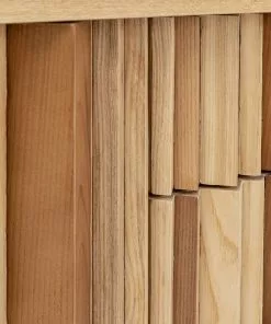 Kare Design Concertina Senkki, Sivupöytä - Natur 186x74cm -Huonekalu kauppa komoda naturalna z szufladami i drzwiami 186 cm podstawa zlota 11