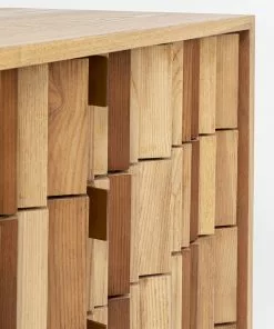 Kare Design Concertina Senkki, Sivupöytä - Natur 186x74cm -Huonekalu kauppa komoda naturalna z szufladami i drzwiami 186 cm podstawa zlota 12