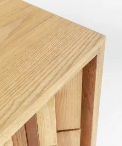 Kare Design Concertina Senkki, Sivupöytä - Natur 186x74cm -Huonekalu kauppa komoda naturalna z szufladami i drzwiami 186 cm podstawa zlota 8