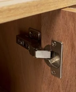 Kare Design Concertina Senkki, Sivupöytä - Natur 186x74cm -Huonekalu kauppa komoda naturalna z szufladami i drzwiami 186 cm podstawa zlota 9