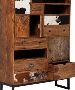 Kare Design Rodeo Korkea Lipasto, Kaappi 3 Ovea, 8 Laatikkoa -Huonekalu kauppa komoda rodeo 100x138 cm drewniana 2