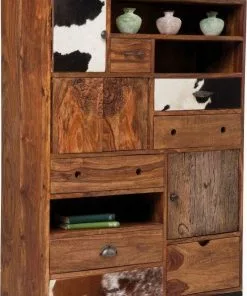 Kare Design Rodeo Korkea Lipasto, Kaappi 3 Ovea, 8 Laatikkoa -Huonekalu kauppa komoda rodeo 100x138 cm drewniana 3