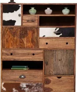 Kare Design Rodeo Korkea Lipasto, Kaappi 3 Ovea, 8 Laatikkoa -Huonekalu kauppa komoda rodeo 100x138 cm drewniana 4