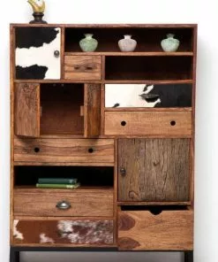 Kare Design Rodeo Korkea Lipasto, Kaappi 3 Ovea, 8 Laatikkoa -Huonekalu kauppa komoda rodeo 100x138 cm drewniana 5