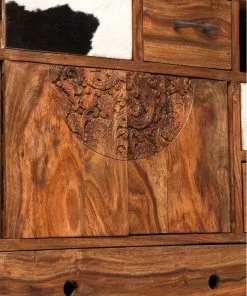 Kare Design Rodeo Korkea Lipasto, Kaappi 3 Ovea, 8 Laatikkoa -Huonekalu kauppa komoda rodeo 100x138 cm drewniana 7