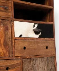 Kare Design Rodeo Korkea Lipasto, Kaappi 3 Ovea, 8 Laatikkoa -Huonekalu kauppa komoda rodeo 100x138 cm drewniana 8