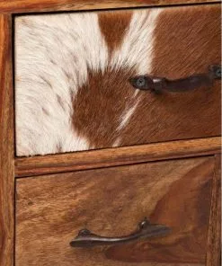 Kare Design Rodeo Senkki, Lipasto 3 Ovea, 4 Laatikkoa -Huonekalu kauppa komoda rodeo 115x80 cm drewniana 11