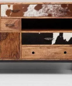 Kare Design Rodeo Senkki, Lipasto 3 Ovea, 4 Laatikkoa -Huonekalu kauppa komoda rodeo 115x80 cm drewniana 5
