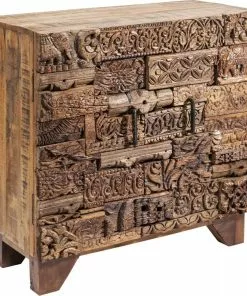 Kare Design Shanti Surprise Puzzle Nature Senkki 2 Ovea -Huonekalu kauppa komoda shanti surprise puzzle mango 90x90 cm drewniana 2