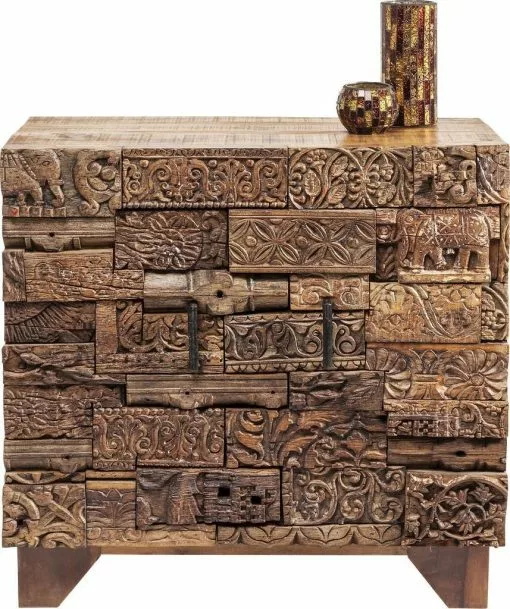 Kare Design Shanti Surprise Puzzle Nature Senkki 2 Ovea -Huonekalu kauppa komoda shanti surprise puzzle mango 90x90 cm drewniana 3