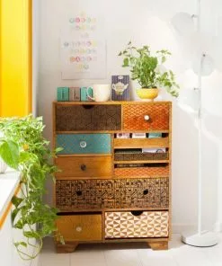 Kare Design Soleil Lipasto 10 Laatikkoa -Huonekalu kauppa komoda soleil 70x90 cm kolorowa 10