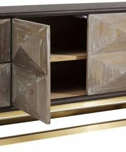 Kare Design Triangolo Senkki -Huonekalu kauppa komoda triangolo 165x60 cm czarno bezowa 4