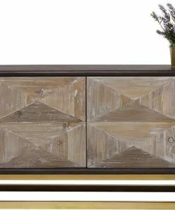 Kare Design Triangolo Senkki -Huonekalu kauppa komoda triangolo 165x60 cm czarno bezowa 5