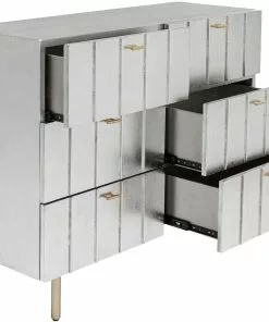 Kare Design Venice Line Lipasto 106cm -Huonekalu kauppa komoda venice line 106x89 cm srebrna 3