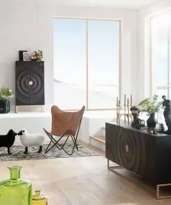 Kare Design Madeira Dark Kaappi 76x140cm -Huonekalu kauppa komoda wysoka drewniana boho czarno brazowa 76x140 cm 11