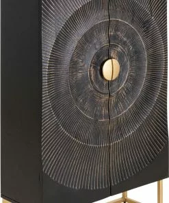 Kare Design Madeira Dark Kaappi 76x140cm -Huonekalu kauppa komoda wysoka drewniana boho czarno brazowa 76x140 cm 2