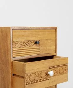 Kare Design James Lipasto - Mango Massiivipuuta 100x80cm -Huonekalu kauppa komoda z 5 szufladami drewno mango 45x118 cm 11