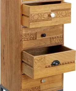 Kare Design James Lipasto - Mango Massiivipuuta 100x80cm -Huonekalu kauppa komoda z 5 szufladami drewno mango 45x118 cm 3