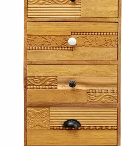 Kare Design James Lipasto - Mango Massiivipuuta 100x80cm -Huonekalu kauppa komoda z 5 szufladami drewno mango 45x118 cm 6