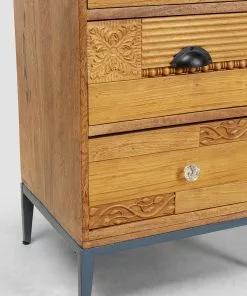 Kare Design James Lipasto - Mango Massiivipuuta 100x80cm -Huonekalu kauppa komoda z 5 szufladami drewno mango 45x118 cm 8