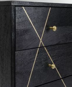 Kare Design Gold Vein Lipasto 4 Laatikkoa 40x88cm -Huonekalu kauppa komoda z szufladami gold vein 40x88 cm mango ciemnobrazowa 7