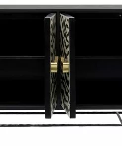 Kare Design Zebra Senkki 160x80cm -Huonekalu kauppa komoda zebra 160x80 cm czarno kremowa 4