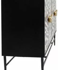 Kare Design Zebra Senkki 160x80cm -Huonekalu kauppa komoda zebra 160x80 cm czarno kremowa 7