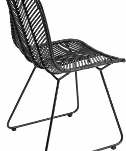 Kare Design Ko Lanta Tuoli, Musta 15 Kare Design Ko Lanta Tuoli, Musta -Huonekalu kauppa krzeslo boho rattanowe czarne na plozach 4