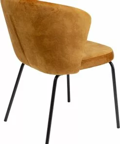 Kare Design Cathy Tuoli, Amber -Huonekalu kauppa krzeslo do jadalni bursztynowe nogi stalowe czarne 49x80 cm 4