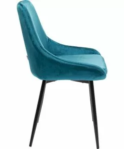 Kare Design East Side Tuoli Sinivihreä -Huonekalu kauppa krzeslo do jadalni welurowe granatowe nogi czarne 10