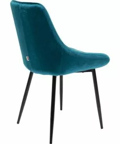 Kare Design East Side Tuoli Sinivihreä -Huonekalu kauppa krzeslo do jadalni welurowe granatowe nogi czarne 8