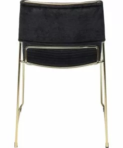 Kare Design Hugo Tuoli Musta/kulta -Huonekalu kauppa krzeslo hugo 48x76 cm czarne nogi zlote 5