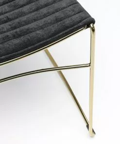 Kare Design Hugo Tuoli Musta/kulta -Huonekalu kauppa krzeslo hugo 48x76 cm czarne nogi zlote 8