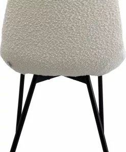 Kare Design West Side Boucle Tuoli, Kermanvärinen -Huonekalu kauppa krzeslo kremowe tkanina boucle nogi czarne 53x83 cm 5