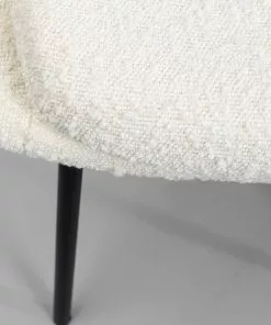 Kare Design West Side Boucle Tuoli, Kermanvärinen -Huonekalu kauppa krzeslo kremowe tkanina boucle nogi czarne 53x83 cm 9